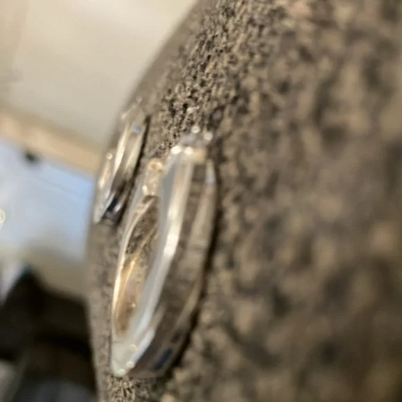 FINAL SALE 14k white gold hoops. - Picture 2 of 5